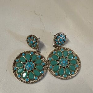 Source Unknown Turquoise and Silver Earrings